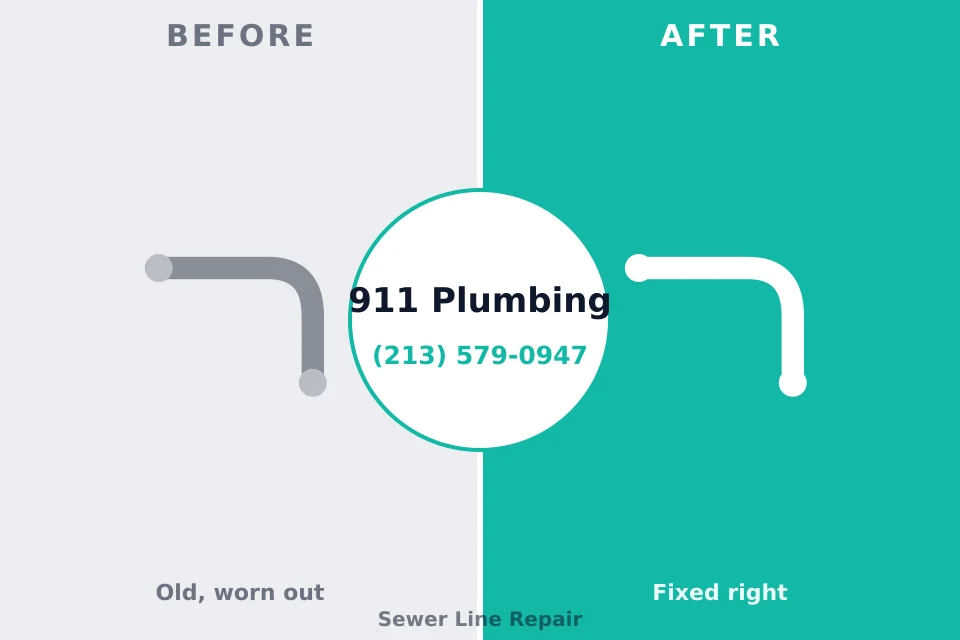 Before and after: plumbing company East Williston, NY